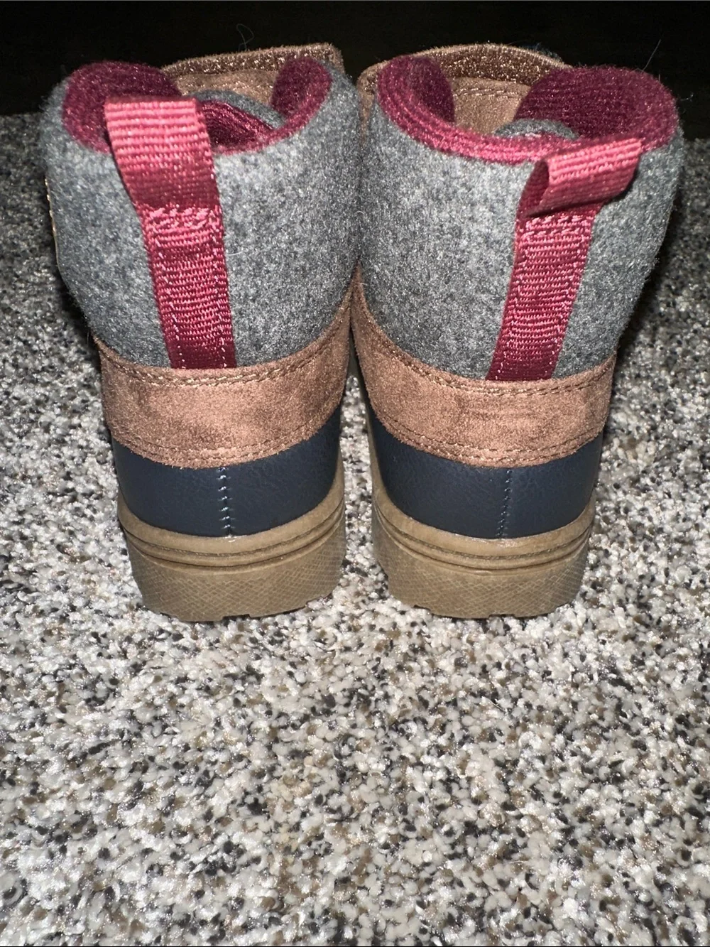 Carter's Navy, Brown & Red Kids Winter Rain Boots